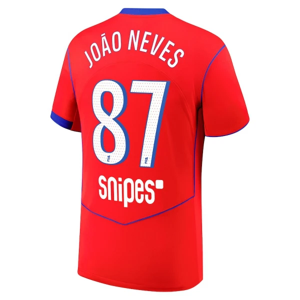 Matchtröjor Fotboll Herr Paris Saint-Germain Tredjetröja 2025/26 João Neves 87
