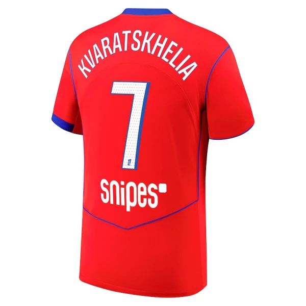 Fotbollströja Herr Paris Saint-Germain Tredjetröja 2025/26 Khvicha Kvaratskhelia 7