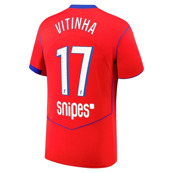 Fotbollströjor Billigt Herr Paris Saint-Germain Tredjetröja 2025/26 Vitinha Ferreira 17
