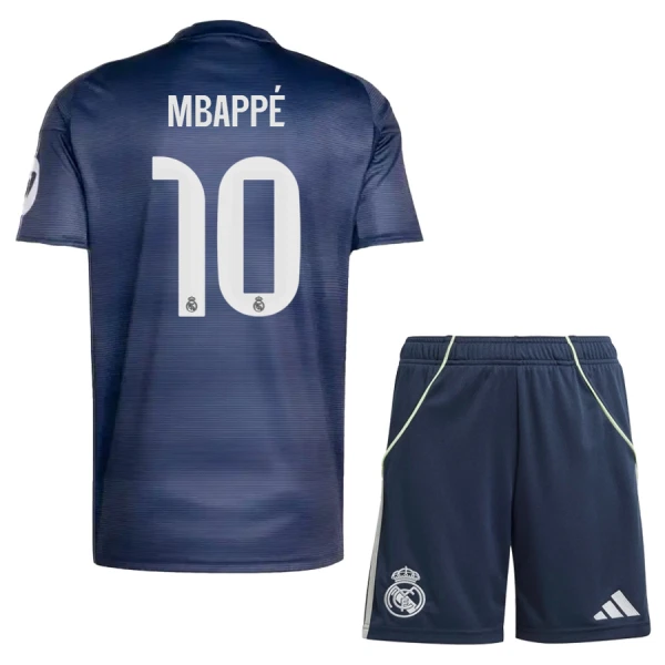 Billiga Fotbollströjor Barn Real Madrid Bortaställ 2025/26 Fotbollsställ Kylian Mbappé 10