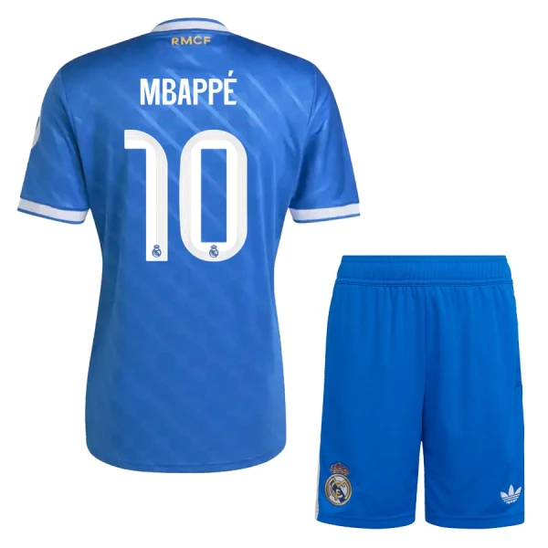 Fotbollskläder Set Barn Real Madrid Tredjeställ 2025/26 Kylian Mbappé 10