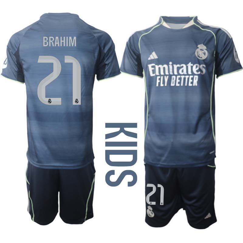 Billiga Fotbollströjor Barn Real Madrid Bortaställ 2025/26 Brahim Díaz 21