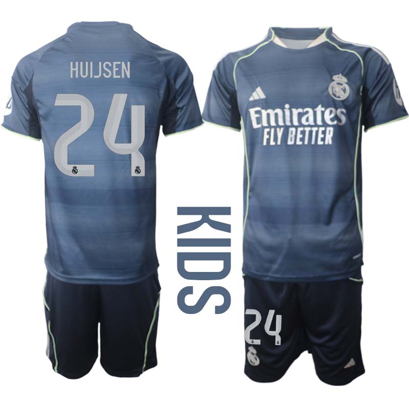 Billiga Fotbollströjor Barn Real Madrid Borta 2025/26 Dean Huijsen 24