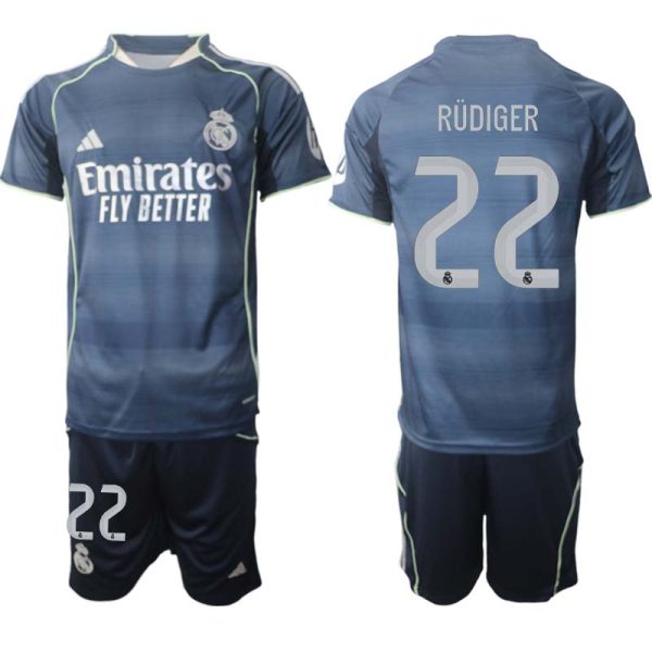 Billiga Fotbollströjor Herr Real Madrid Borta 2025/26 Antonio Rüdiger 22