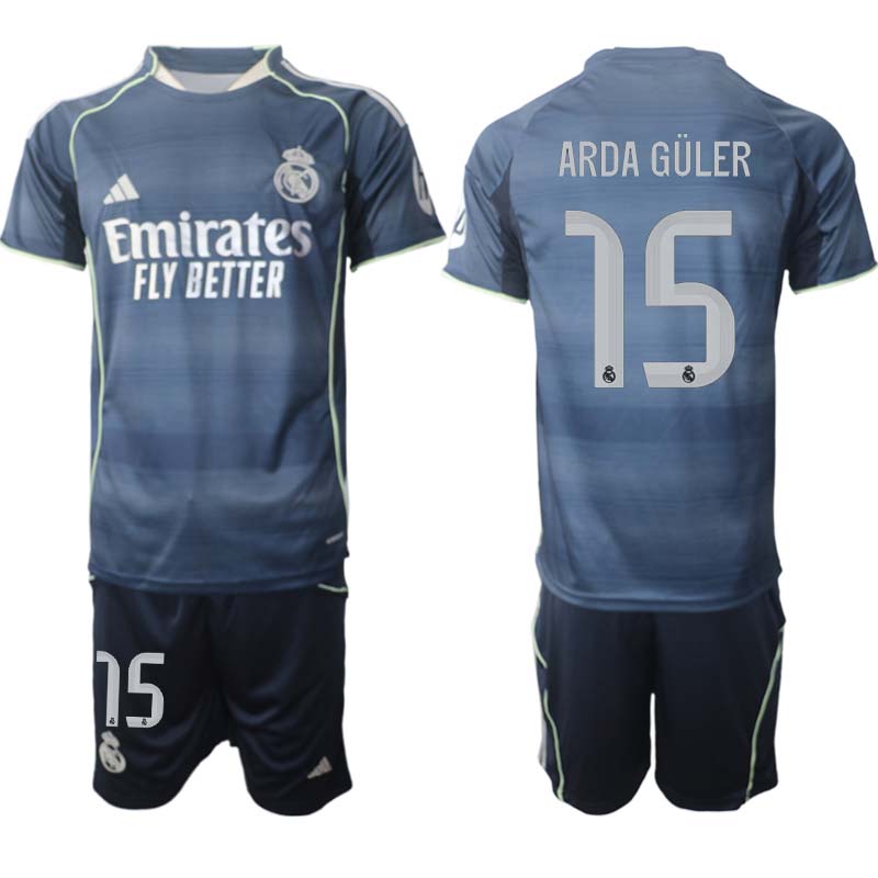 Billiga Fotbollsset Herr Real Madrid Borta 2025/26 Arda Güler 15