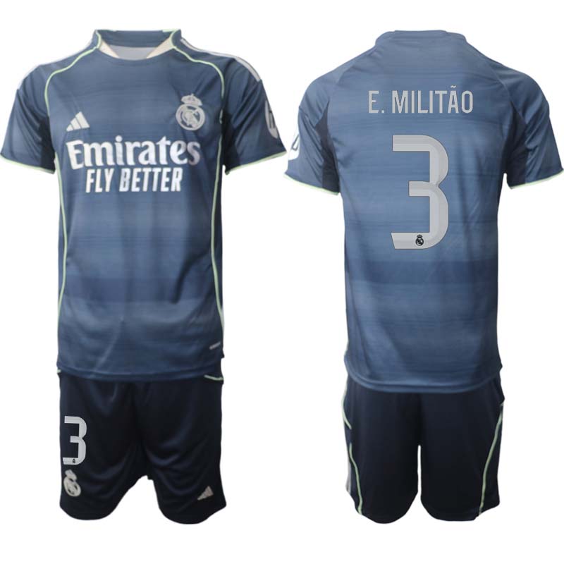 Matchtröjor Fotboll Herr Real Madrid Bortaställ 2025/26 Éder Militão 3