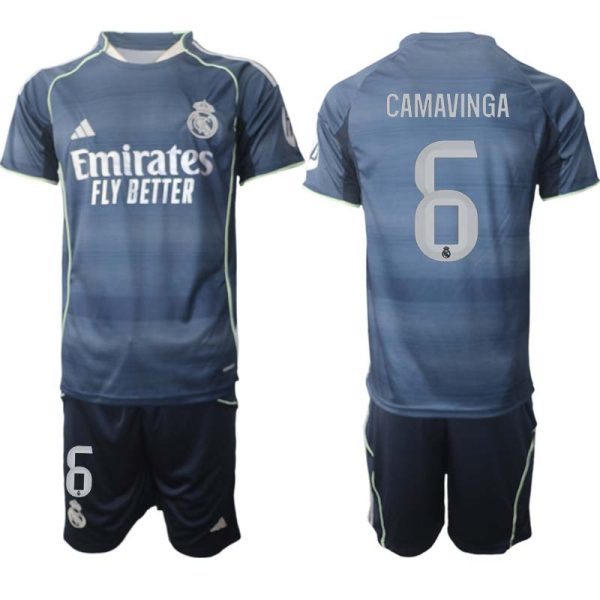 Herr Fotbollströja Real Madrid Bortaställ 2025/26 Eduardo Camavinga 6
