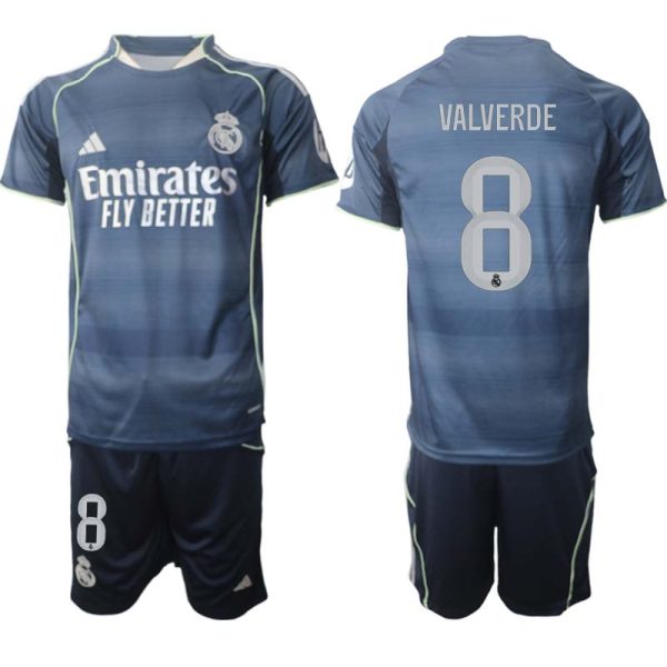 Billiga Fotbollströjor Herr Real Madrid Bortaställ 2025/26 Federico Valverde 8
