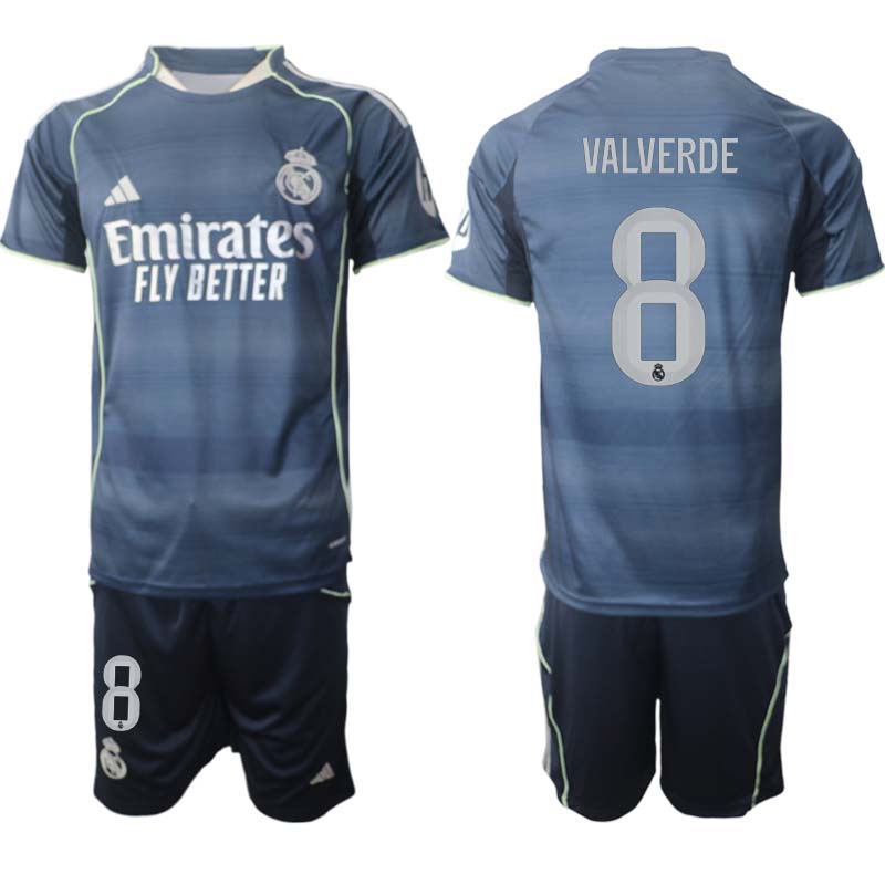 Billiga Fotbollströjor Herr Real Madrid Bortaställ 2025/26 Federico Valverde 8