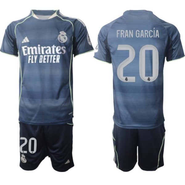 Real Madrid Borta 2025/26 Herr Fotbollströja med namn Fran García 20