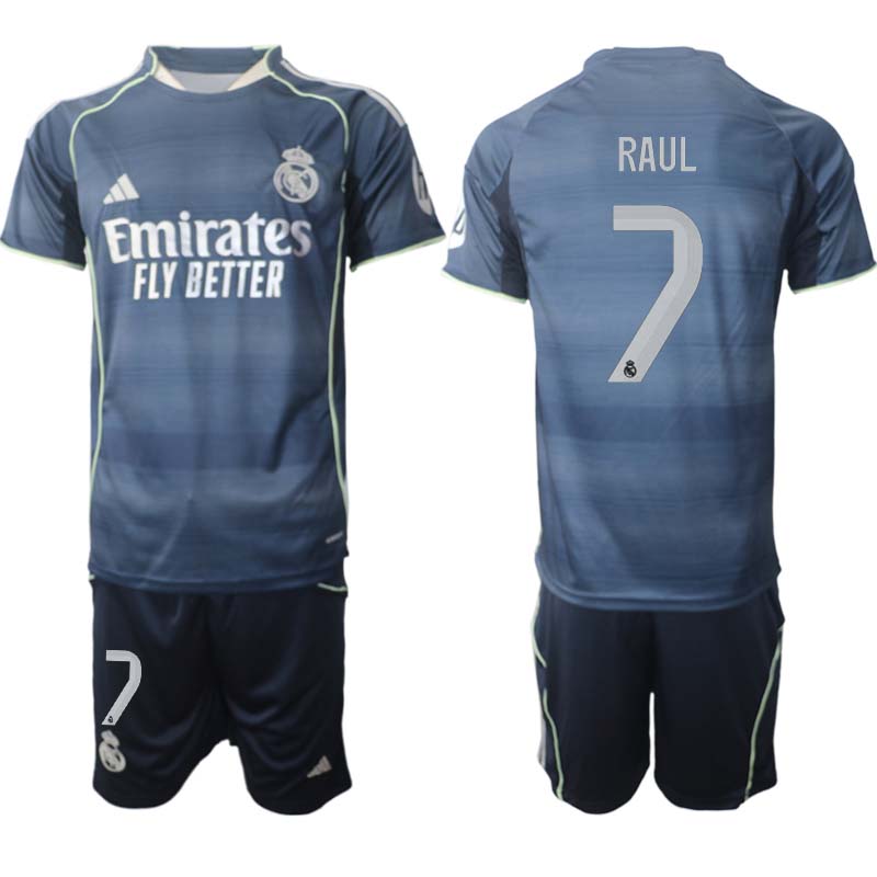Matchtröjor Fotboll Herr Real Madrid Bortaställ 2025/26 Raul 7