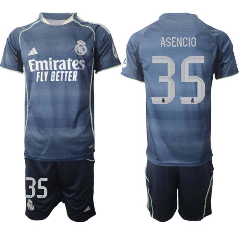Billiga Fotbollsset Herr Real Madrid Borta 2025/26 Raúl Asencio 35