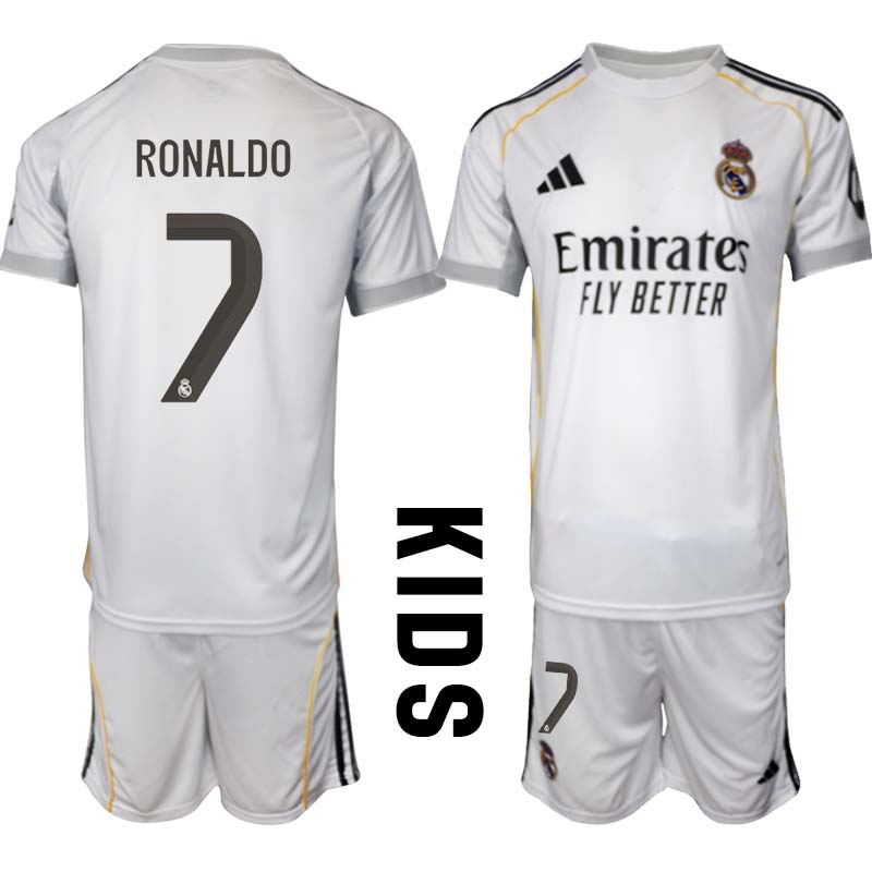 Fotbollströja Barn Real Madrid Hemm 2025/26 Cristiano Ronaldo 7
