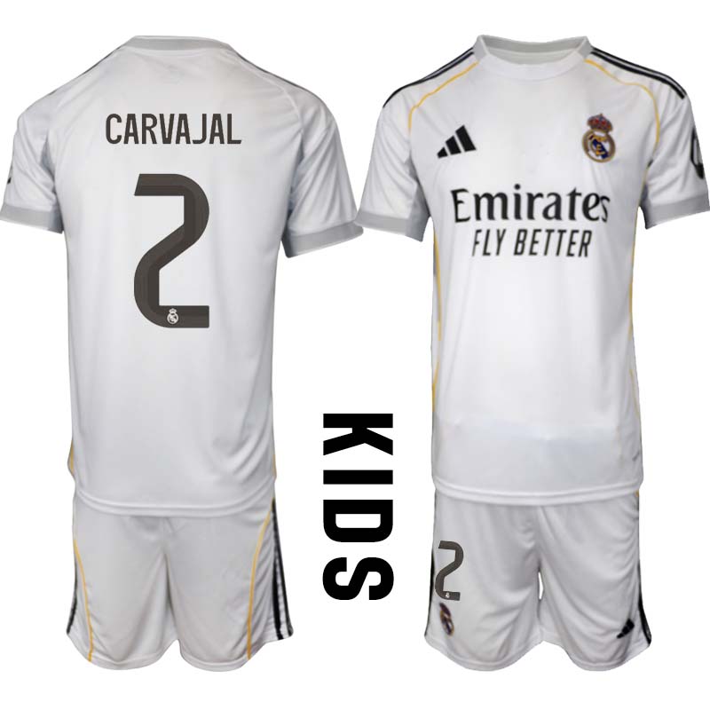 Fotbollströja Barn Real Madrid Hemm 2025/26 Daniel Carvajal 2