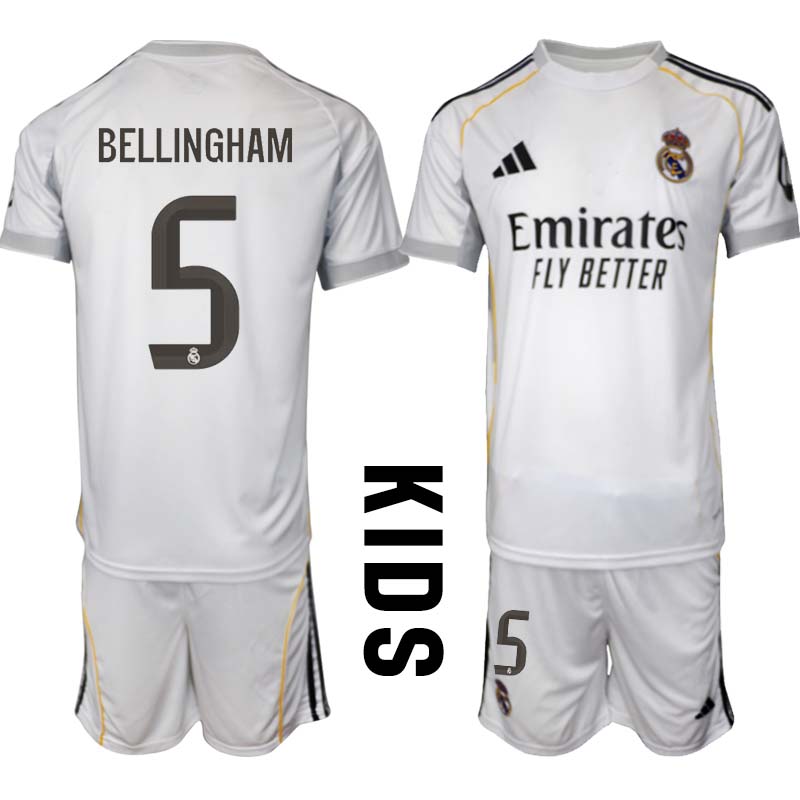 Real Madrid Hemm Fotbollströja 2025/26 Barn Jude Bellingham 5