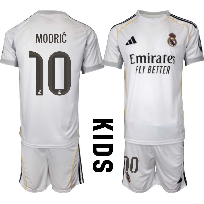 Billiga Fotbollströjor Barn Real Madrid Hemm 2025/26 Luka Modrić 10