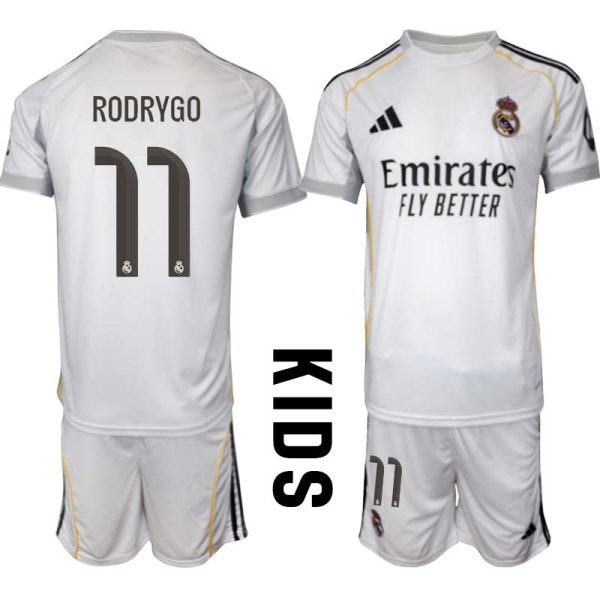 Real Madrid Hemm Fotbollströja 2025/26 Barn Rodrygo 11