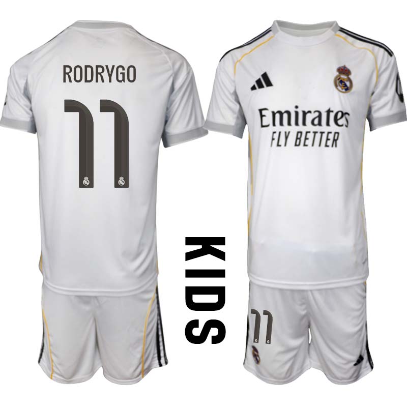 Real Madrid Hemm Fotbollströja 2025/26 Barn Rodrygo 11