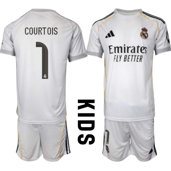 Fotbollströja Barn Real Madrid Hemm 2025/26 Thibaut Courtois 1