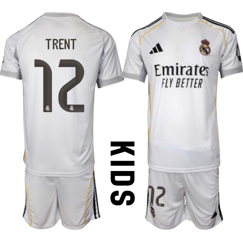 Barn Real Madrid Hemma Tröja 2025/26 Trent Alexander-Arnold 12