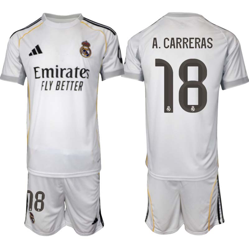 Matchtröjor Herr Real Madrid Hemmaställ 2025/26 Álvaro Carreras 18