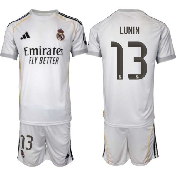 Fotbollströjor Billigt Herr Real Madrid Hemmaställ 2025/26 Andriy Lunin 13