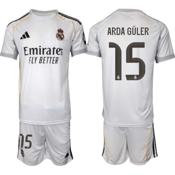 Fotbollskläder Herr Real Madrid Hemmaställ 2025/26 Arda Güler 15