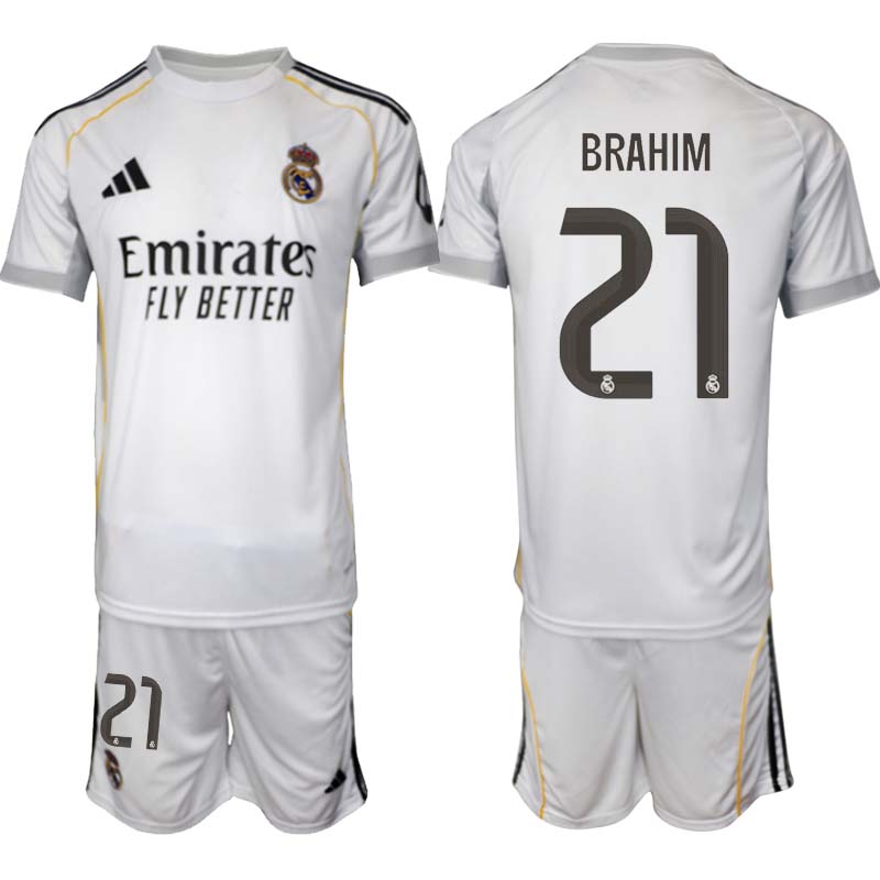 Matchställ Fotboll Herr Real Madrid Hemmaställ 2025/26 Brahim Díaz 21