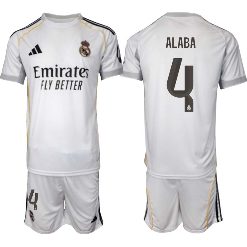 Köp Fotbollsset Herr Real Madrid Hemmaställ 2025/26 David Alaba 4