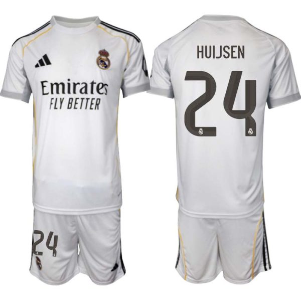 Matchställ Fotboll Herr Real Madrid Hemmaställ 2025/26 Dean Huijsen 24