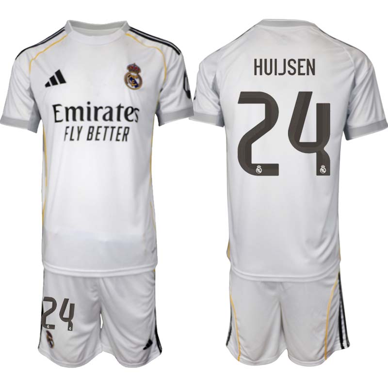Matchställ Fotboll Herr Real Madrid Hemmaställ 2025/26 Dean Huijsen 24