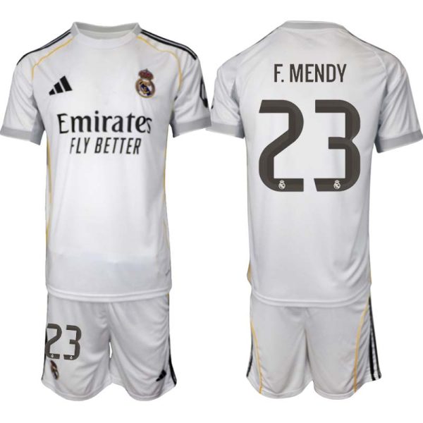 Matchställ Fotboll Herr Real Madrid Hemmaställ 2025/26 Ferland Mendy 23