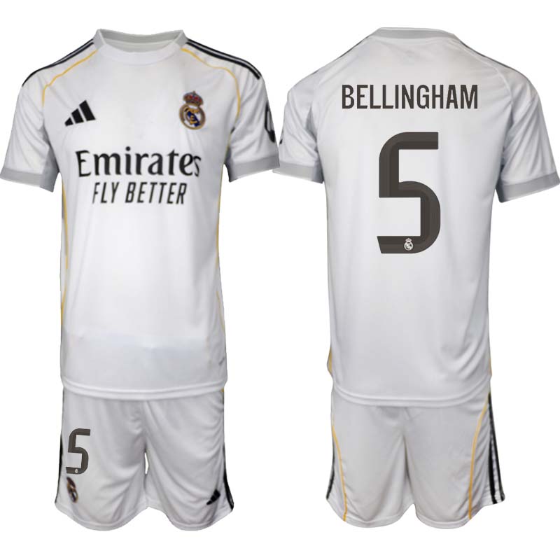 Köp Fotbollsset Herr Real Madrid Hemmaställ 2025/26 Jude Bellingham 5