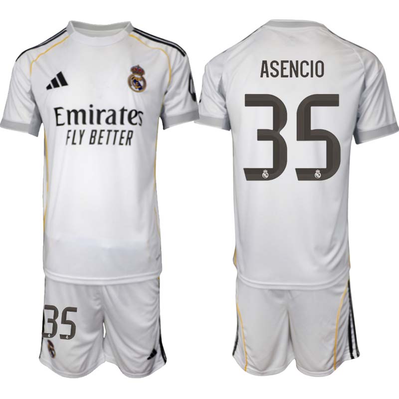 Fotbollströjor Billigt Herr Real Madrid Hemmaställ 2025/26 Raúl Asencio 35