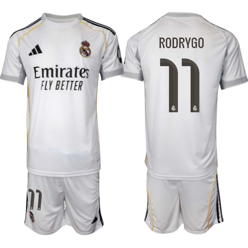 Billiga Fotbollströjor Herr Real Madrid Hemmaställ 2025/26 Rodrygo 11