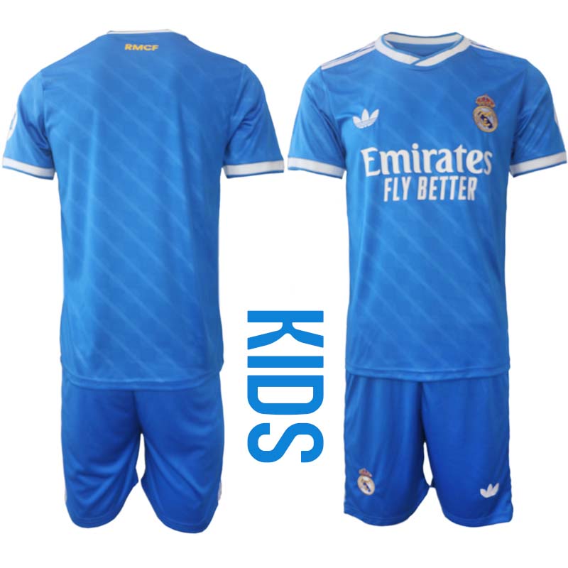 Billiga Fotbollströjor Barn Real Madrid Tredjeställ 2025/26 Fotbollskläder Set