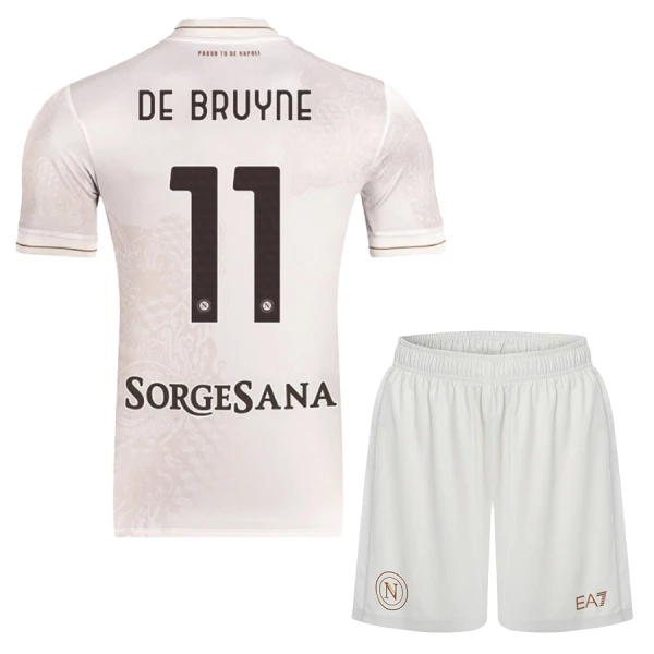 Fotbollskläder Set Barn SSC Napoli Bortaställ 2025/26 Kevin De Bruyne 11