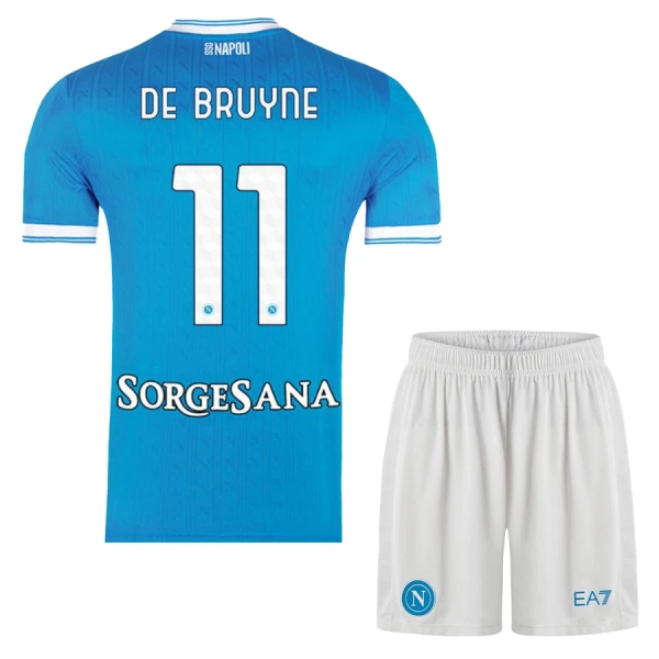 Matchtröjor Fotboll Barn SSC Napoli Hemmaställ 2025/26 Kevin De Bruyne 11