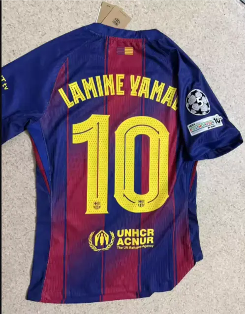 Fotbollstrojor med tryck Lamine Yamal 10 Barn FC Barcelona.webp