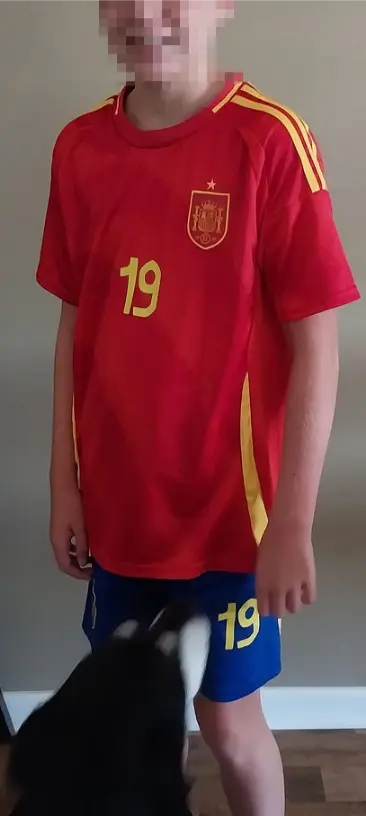 Spanien Hemmatroja EM 2024 rod Fotbollstrojor.webp