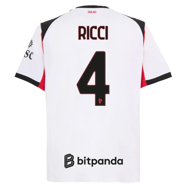 Matchtröjor Fotboll Herr AC Milan Bortatröja 2025/26 Samuele Ricci 4