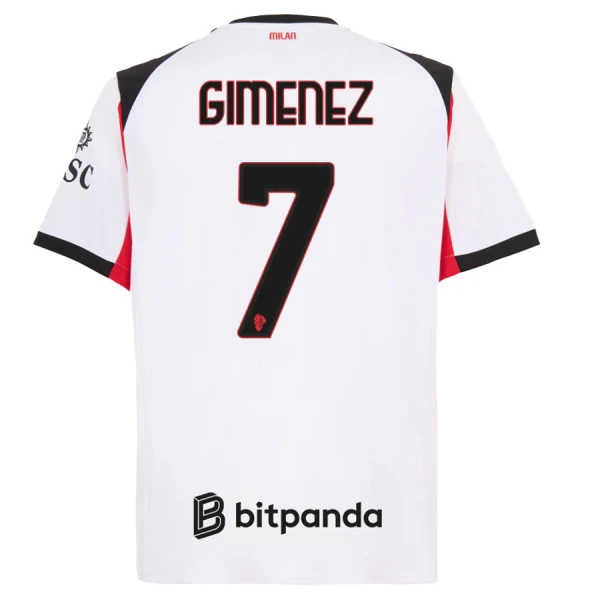 Matchtröjor Fotboll Herr AC Milan Bortatröja 2025/26 Santiago Gimenez 7