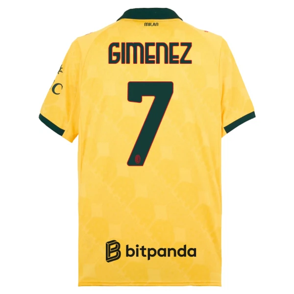 Billiga Fotbollströjor Herr AC Milan Tredjetröja 2025/26 Santiago Gimenez 7