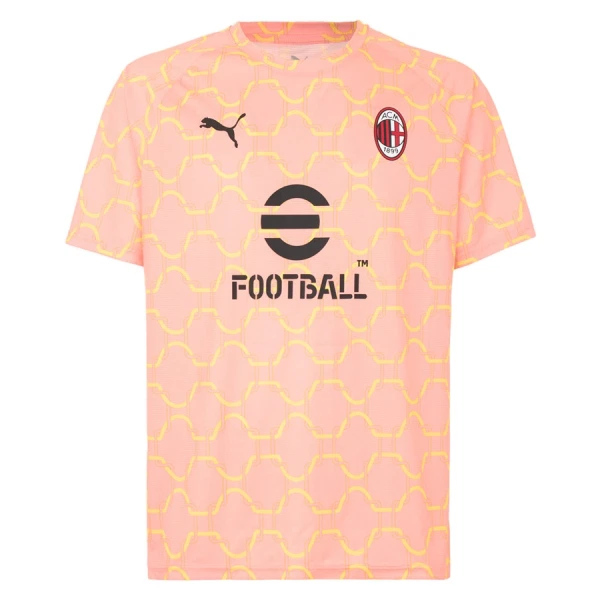 Herr Fotbollströja AC Milan Träningströja Pre-Match 2025/26 Rosa Kortärmad