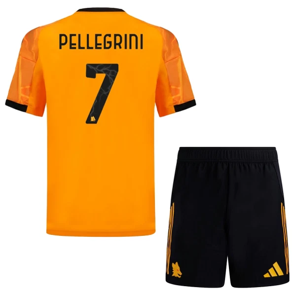 Billiga Fotbollströjor Barn AS Roma Bortaställ 2025/26 Lorenzo Pellegrini 7