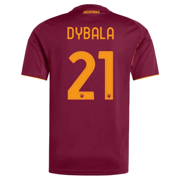 Herr AS Roma Hemmatröja 2025/26 Kortärmad Fotbollströja Paulo Dybala 21