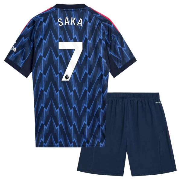 Fotbollskläder Set Barn Arsenal Bortaställ 2025/26 Bukayo Saka 7