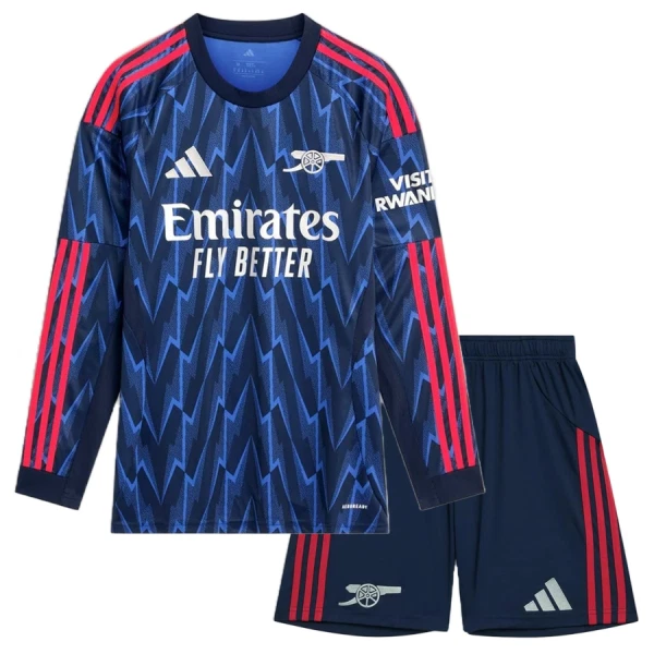 Barn Arsenal Bortaställ 2025/26 Långärmad Fotbollströja + Shorts