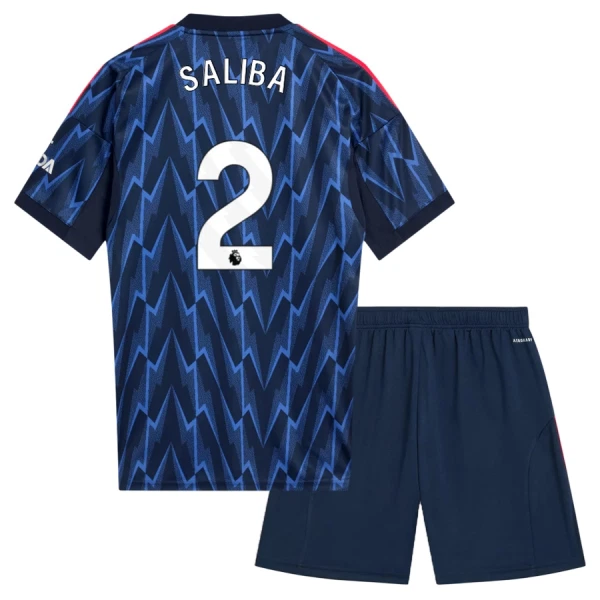 Fotbollströjor Barn Billiga Arsenal Bortaställ 2025/26 William Saliba 2