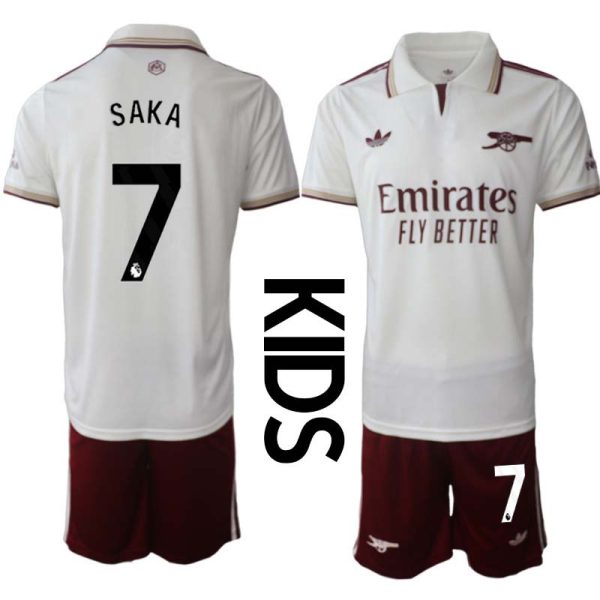 Billiga Fotbollströjor Barn Arsenal Tredjeställ 2025/26 Bukayo Saka 7